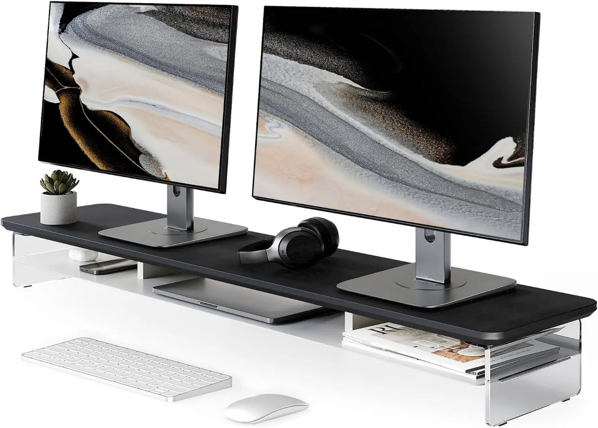 Fenge, Monitor, 108 cm, ekran PC, czarny, 45 kg ładunku, komputer TV, 2 Urządzenia, Metal Tablet, Komputer, Akryl, Płynny projekt