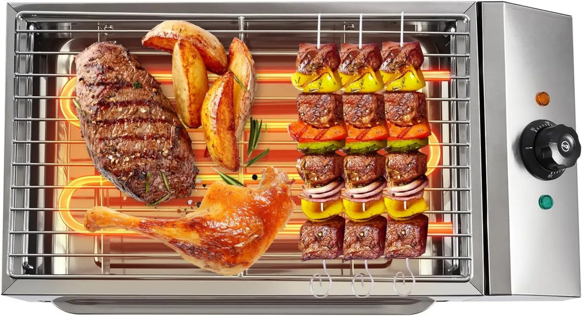 SnamicE, Piec elektryczny F- 572, 1800 W, przenośny, na zewnątrz, profesjonalny, stal nierdzewna, blat elektryczny grill 1800 W, 122 ° F do F-572