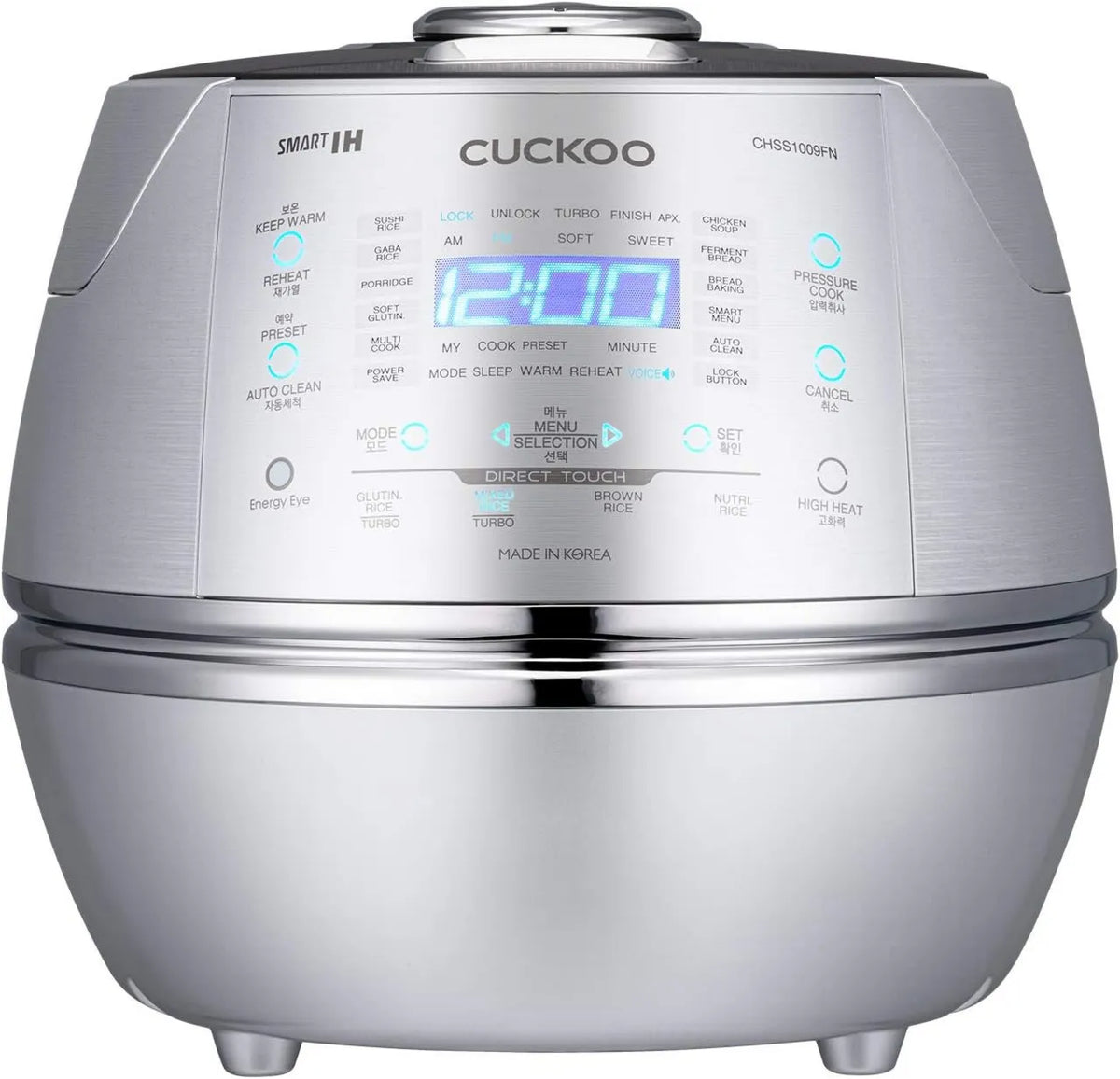 CUCKOO ryżowar, Grzejnik elektryczny, 1.8 l, CRP-CHSS1009FN, para parowa, zawór bezpieczeństwa, piec parowy ryżu, 10 filiżanek, DSP