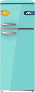 Cecotec lodówka, 215 l, 148,2 cm, 55,2 cm, chromowany uchwyt, szklane tace, regulacja temperatury