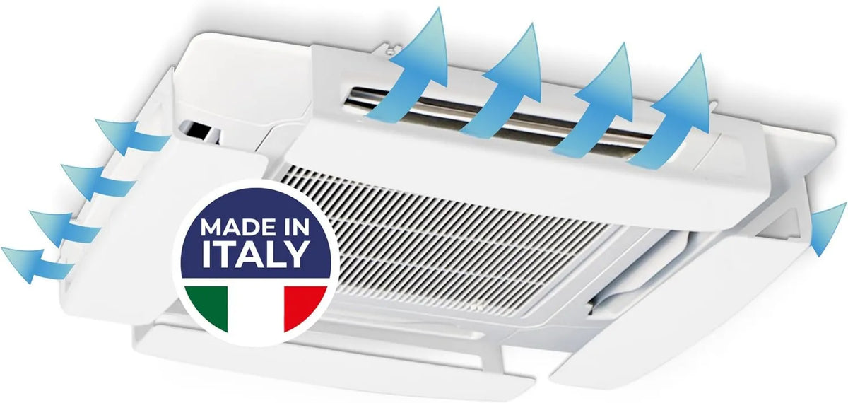 CLIMIK, Klimatyzator, Biały, Made in Italy, Quadro Deflector Klimatyzator sufit - KIT 4 Deflektory do kaset klimatyzatorów - Łatwy do zainstalowania
