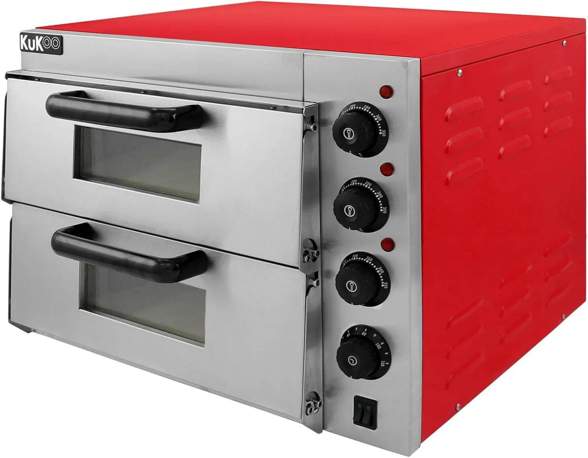 KuKoo piec do pizzy, Profesjonalny piekarnik elektryczny z podwójną półką na pizzę 40 cm