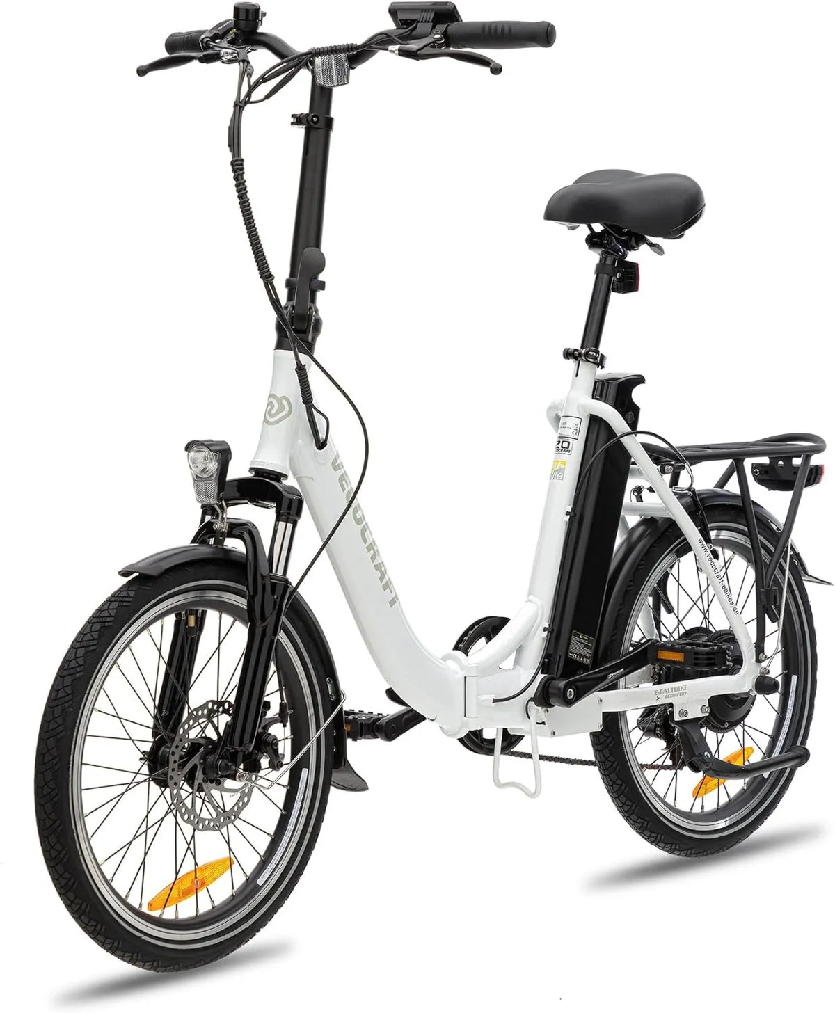 Rower elektryczny, 13 Ah, 250 W, 20 cali, VecoCraft E-Pax e-Bike damski rower składany 20 cali, z wyjmowanym akumulatorem 36 V, silnik tylny 250 W