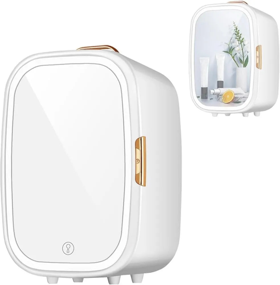 MJBDCVN minilodówka, Lodówka, 20 l, lodówka elektryczna, 20 l kosmetyczna mini lodówka z lustrem LED