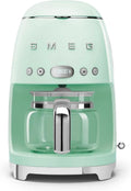 Smeg, DCF02PGEU ekspres do kawy, Filtr, Elektryczna ekspres do kawy, 1050 W, 12 kubków, Hot Hold, 2 poziomów, zielony, szkło