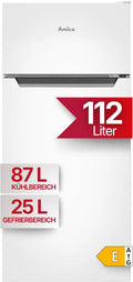 DT 371 lodówka z zamrażarką, 150 W, 112 l, Amica lodówko-zamrażarka, pojemność netto 112 l