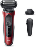 Braun, Seria 6 60- R1200s Golenie, grill, czerwony, Golarka gratowa Red Swing 60-R1200s