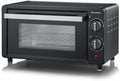 Severin mini piekarnik, 60mn Elektryczny do pizzy, 9 l, 800 W, 100 do 220°C, licznik czasu, grill, kemping, czarny, 2062, frytki ciasto, małe miejsce piec possable