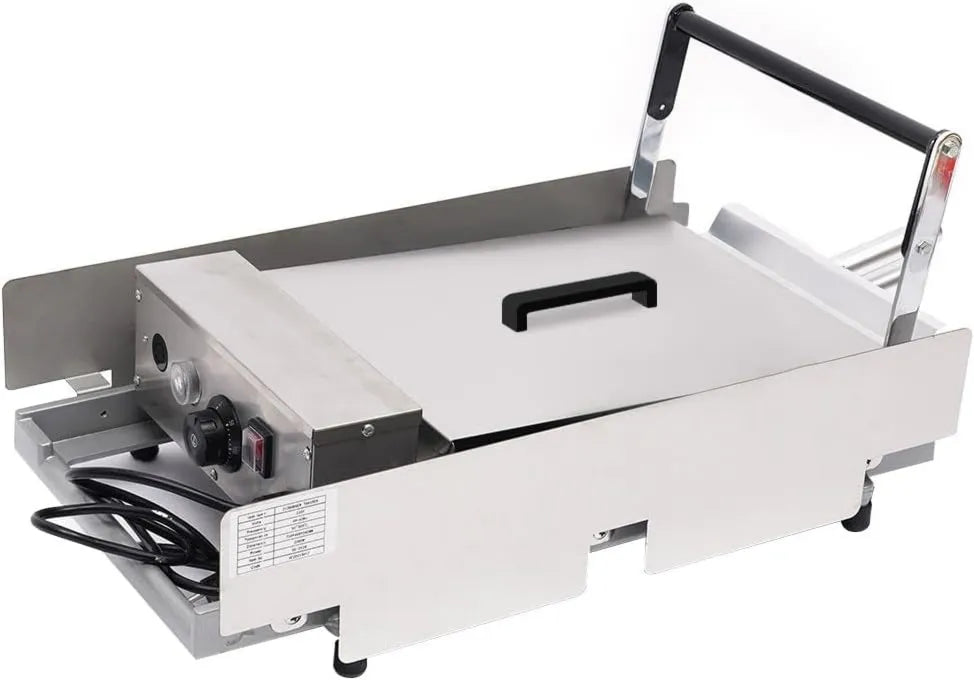 Salmeee grill elektryczny, płyta grzewcza, 2000 W, profesjonalny, 2 strefy temperaturowe, stal nierdzewna