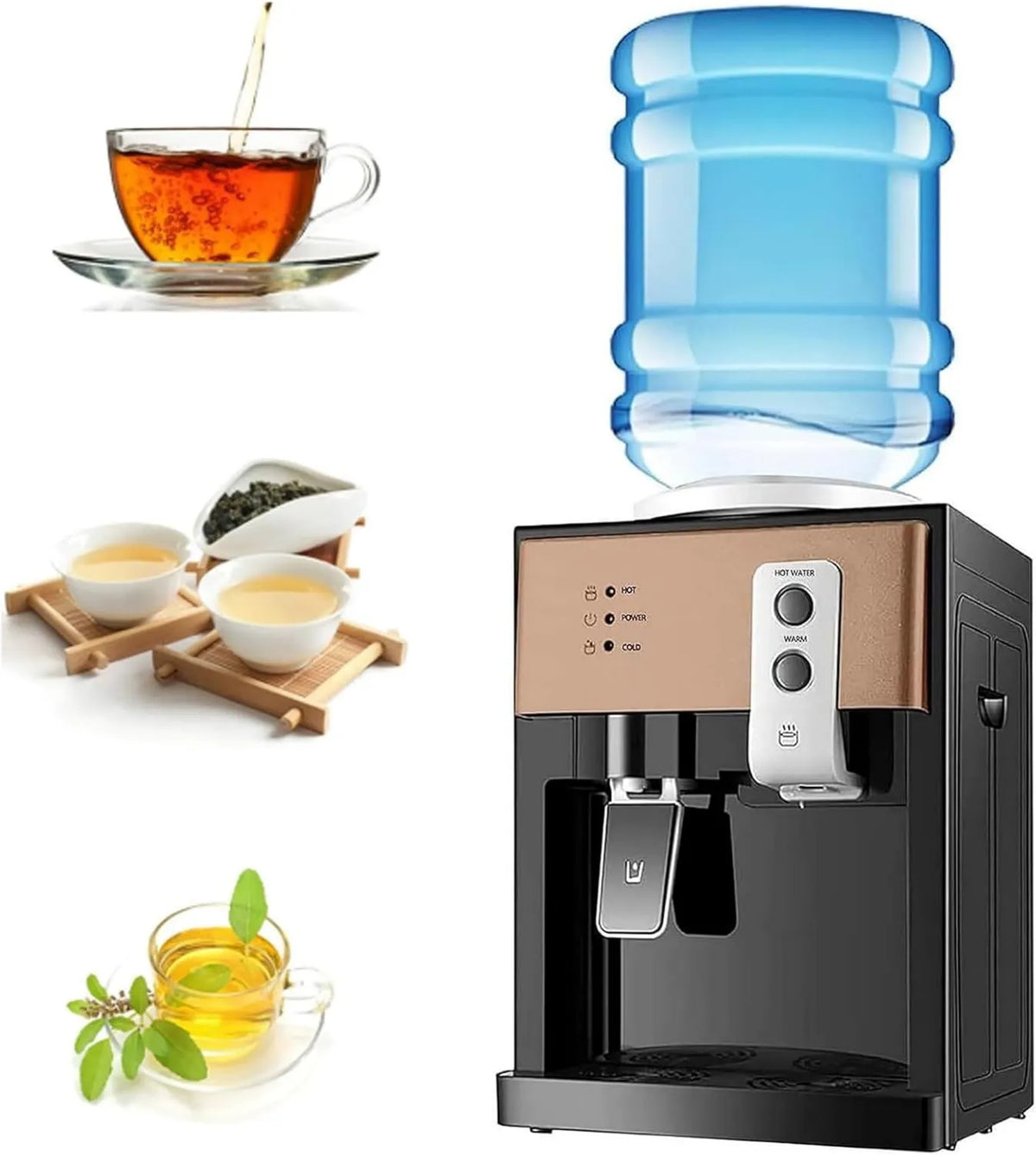 HiJiuAn, Gorąca, gorąca / zimna woda do automatycznej kontroli temperatury, fontanna wodna 500 W, 3 Sterowanie temperaturą, Załadowany przez górę