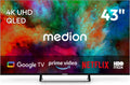 MEDION, Google MD843701 Smart TV, 43 cali, TV, 4K UHD, QLED, HDR, Bluetooth, PVR nagrywania