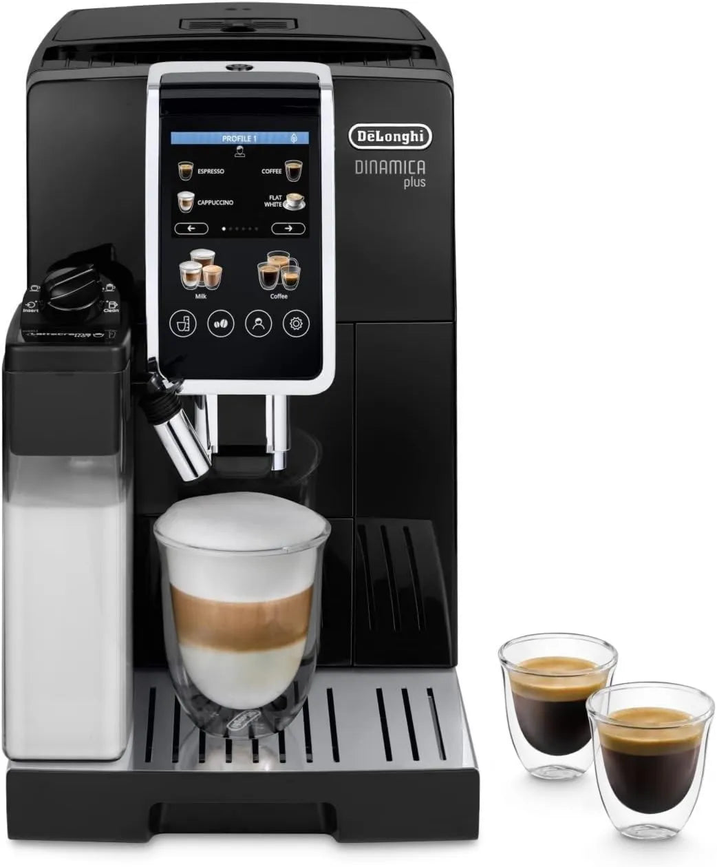 De'Longhi automatyczny ekspres do kawy, Automatyczna ekspres do kawy, ekran LCD, ekspres do kawy i cappuccino, funkcja 2 Cups, De 'Longhi Dinamica - ekspres do kawy ECAM350.35.SB