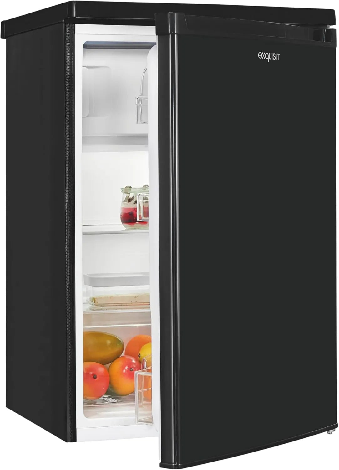 Exquisit lodówka, Wybitny KS516- 4- E- 040E Zamrażarka, 109 l, 40 dB, klasa energetyczna E, do zabudowy, samodzielne, ciche, szafka zamrażarka, czarny, 85 cm wysokości KS516-4-E-040E