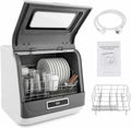 DAOHHFO zmywarka wolnostojąca, Zmywarka, 5 l, przenośne, suszenie w wysokiej temperaturze, inteligentne, nie wymaga instalacji, wyposażone w przewody elektryczne i