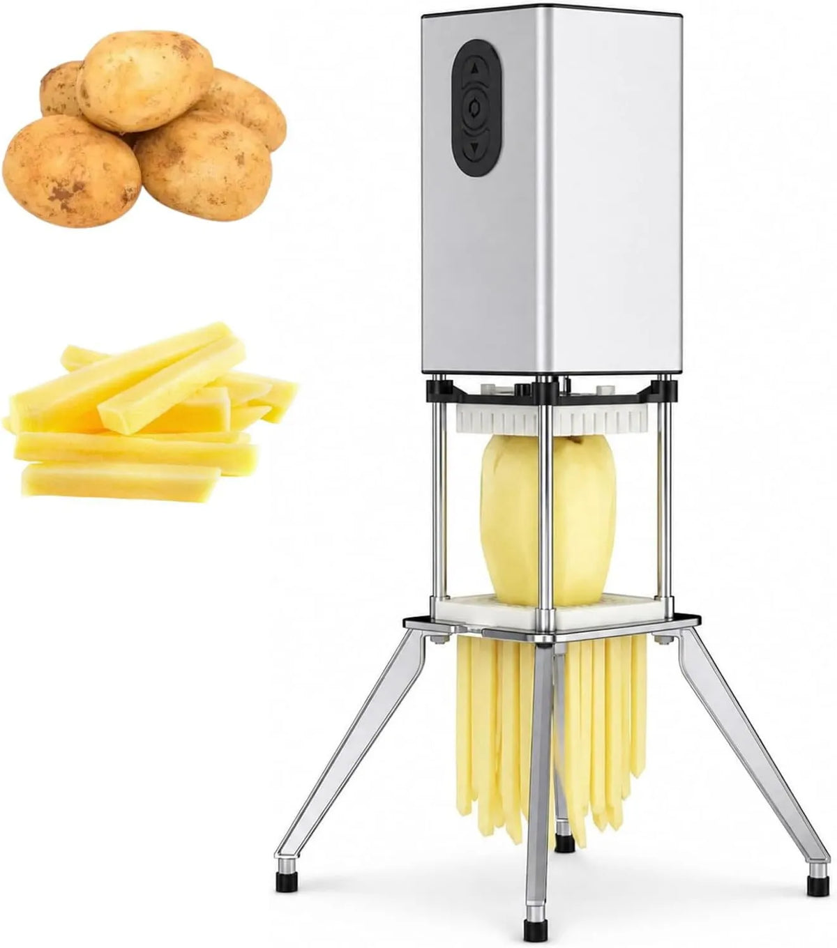 HiJiuAn, Elektryczne frytki, Baza Tripod, do automatycznych kubeczków ziemskich, 9 Mm i 12.2 Mm ostrza, Stal nierdzewna Puchar Warzywny