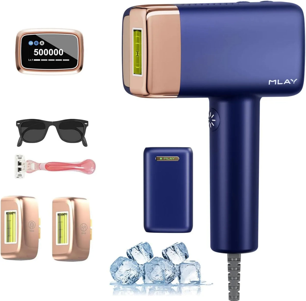 MLAY depilator IPL, 20J urządzenie do usuwania włosów IPL, elektryczne urządzenie do usuwania włosów dla kobiet, 5 poziomów, 2 Mody, dla Bikini