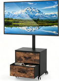 5Rcom, Szafka do telewizora, 60 cali, 400 x 400 mm, koła jezdne, OLED, wyświetlacz LCD, czarny, Regulowana wysokość z support do 40 kg