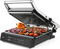 Olvy grill elektryczny, Grill, Grill panini i croque- monsieur, 2000 W, 5 programów, wyjmowane