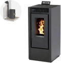 Interstoves, Naczynie kuchenne, IP65, czarny, naczynia kuchenne, Pack Piec granulowany MARINA 14 Wodoodporny kanalizacyjny + Puchar ssania na zewnątrz fasady