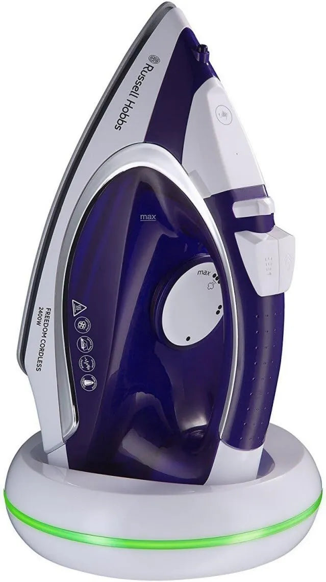 Russell Hobbs żelazko parowe, anty-wapniowe, para żelaza, 2400 W, 135 g / min efekt suszenia, 300 ml zbiornik, bezprzewodowy & potężny, Supreme Stream