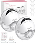 eSynic, Pompa do mleka, pompa do karmienia piersią, 2PCS 24 / 21 / 19 mm, przenośna, cicha, biała 24/21/19 mm