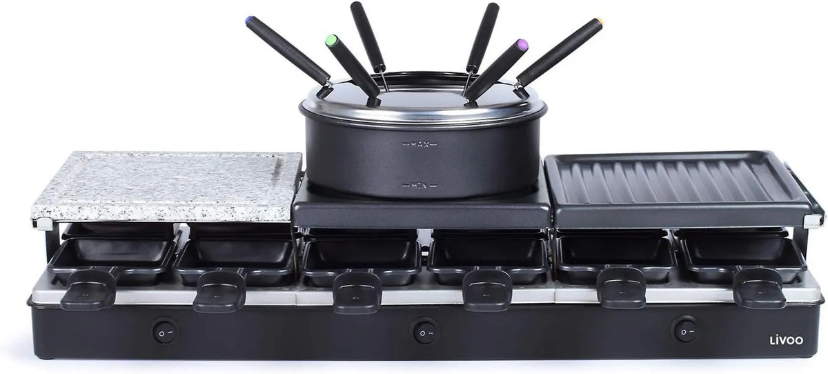 Piekarnik elektryczny, 1650 W, Raclette + zestaw do fondue 12 osób 1650 W