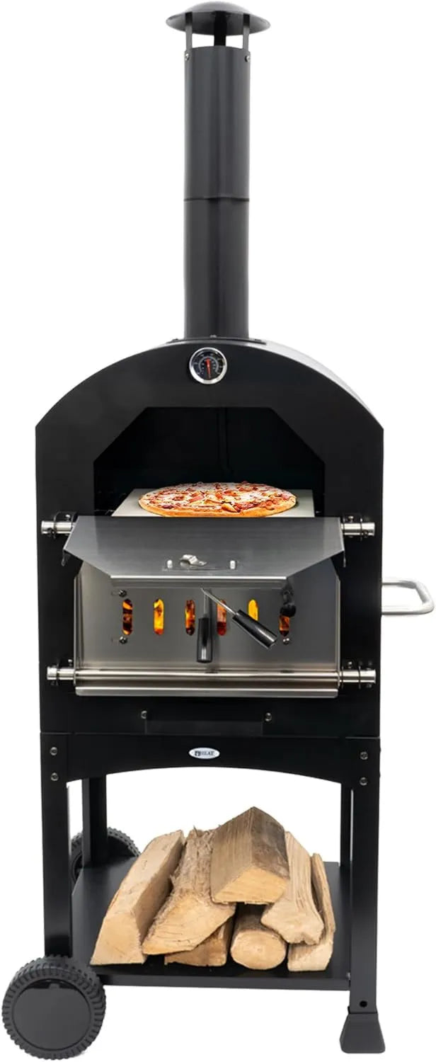 HEAT Outdoor Living HEAT do użytku na zewnątrz Living, Elektryczny piekarnik do pizzy, 50x36x160 cm, plener, grill, czarny