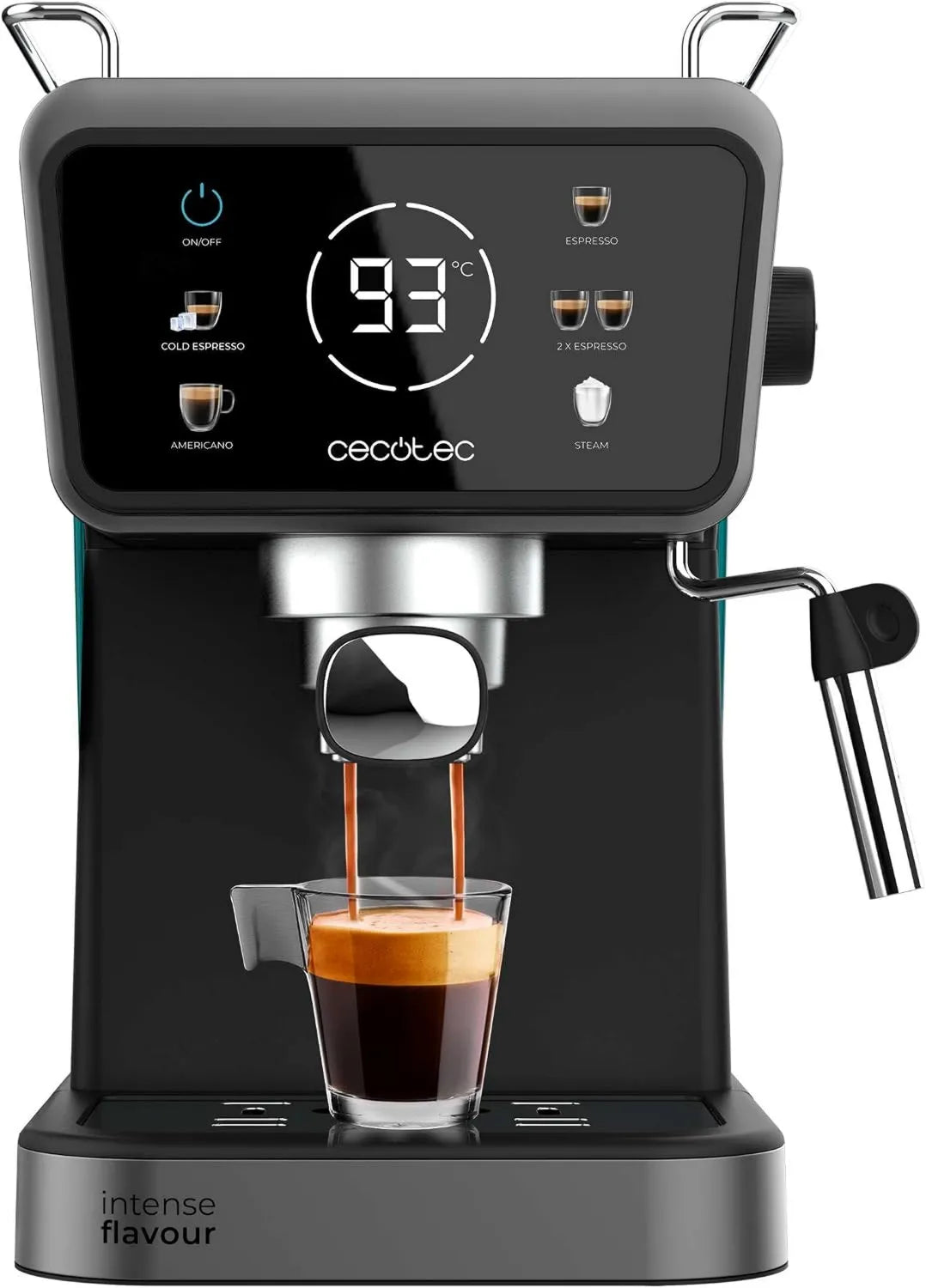 Cecotec ekspres ciśnieniowy, 20 bar, sterowanie dotykowe, funkcja pary, Power Espresso Touch ColdBrew, ekspres do kawy espresso i cappuccino