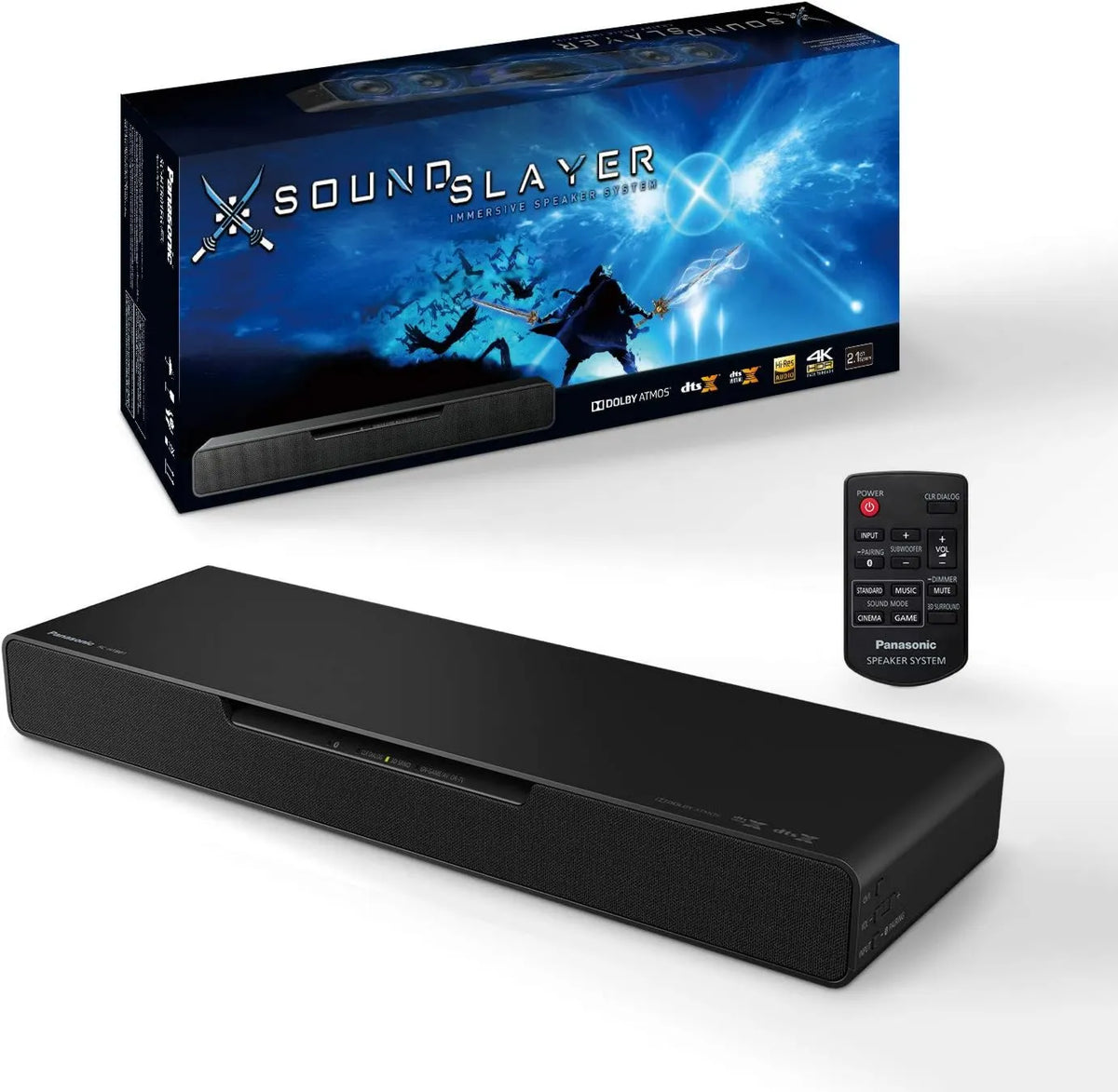 Panasonic, SC- HTB01 Smart TV, TV, Dolby dźwięk, HDMI, Bluetooth, 3 tryby Dźwięk RPG / FPS, Voice, Sound Bar Compact Gaming, Dolby Atmos, 80 W, 1 KM SC-HTB01
