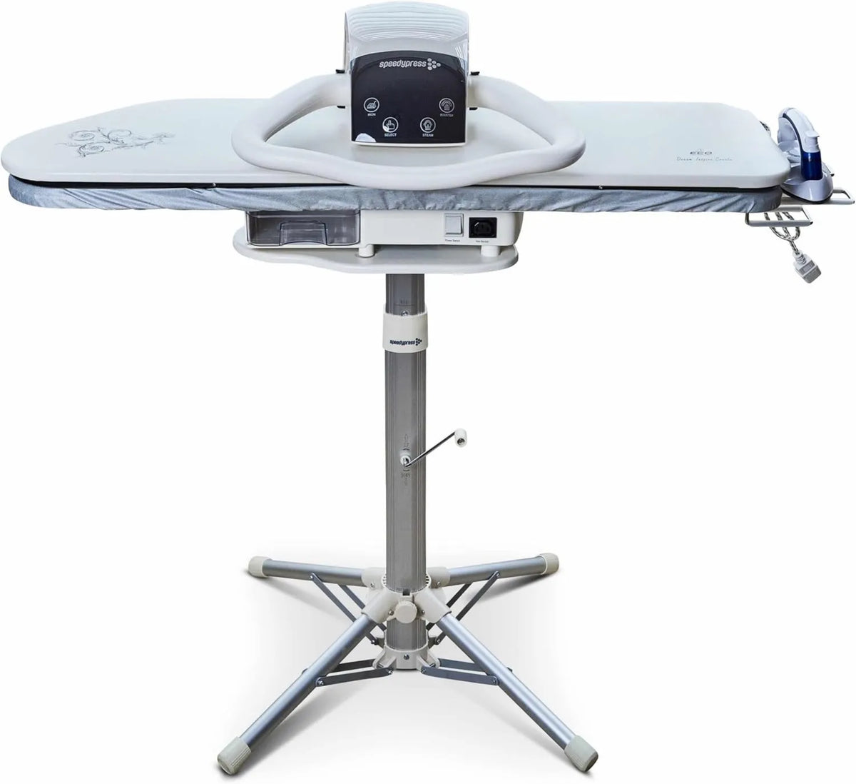 Speedypress, 101HD- Białe wsparcie, Prasa, Filtr, Pokrywa, Prasa do prasowania parowego, System filtracji wody pitnej, Żelazko elektryczne, 101 cm, 101 cm 101HD-Blanc