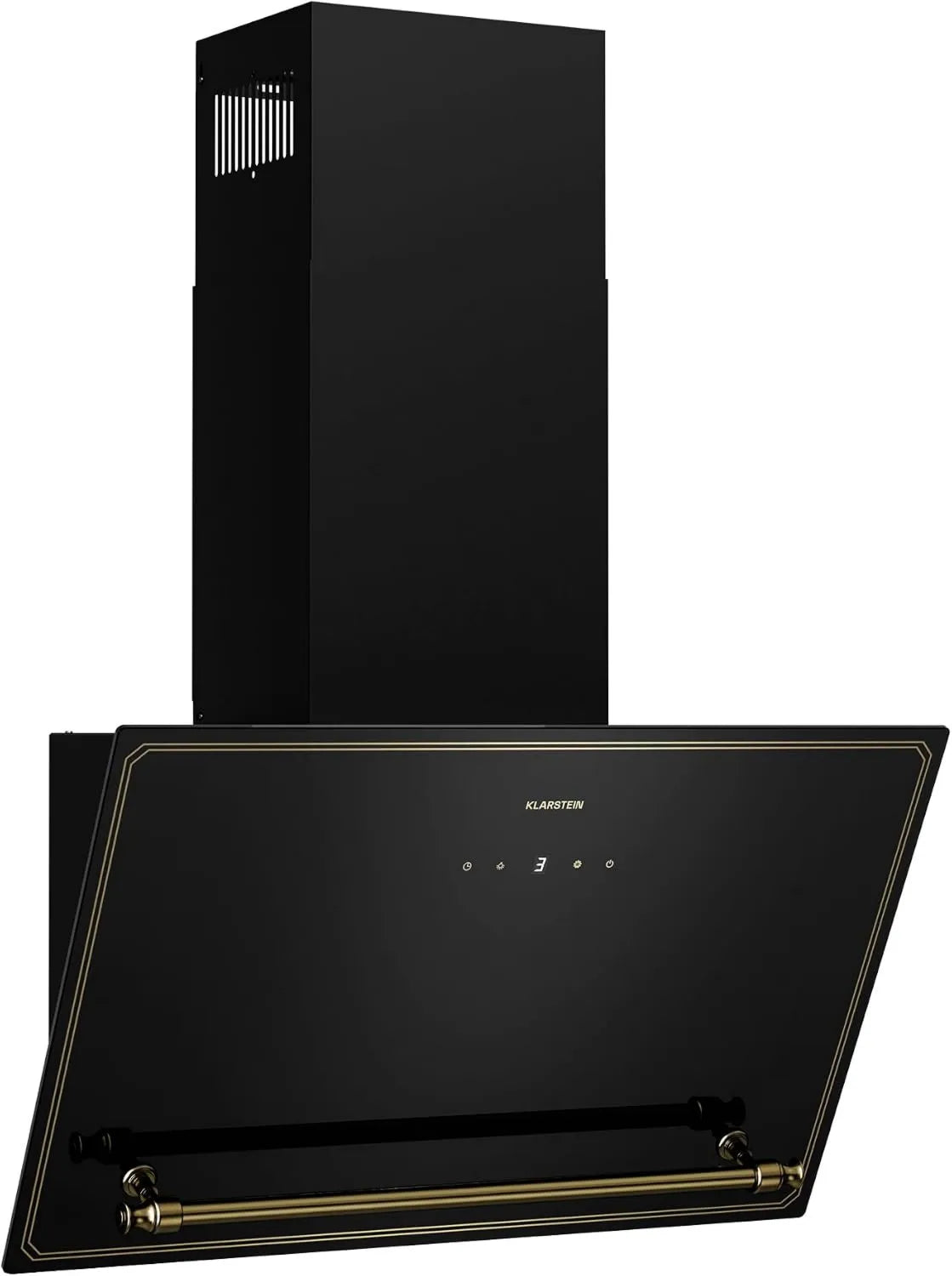 KLARSTEIN okap kuchenny, 60 cm, 336 m3 / h, 52 dB, tłumik, czarny, ekran LED, A + + Energia, Ekstrakcja i recyrkulacja m3/h