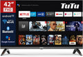 TuTu telewizor, Google Smart TV, 42 cali, TV, WiFi, Bluetooth, Android OS, Full HD, DVB- T / T2, S2, 106 cm, kompatybilny Google Assistant i Google Play Store DVB-T/T2