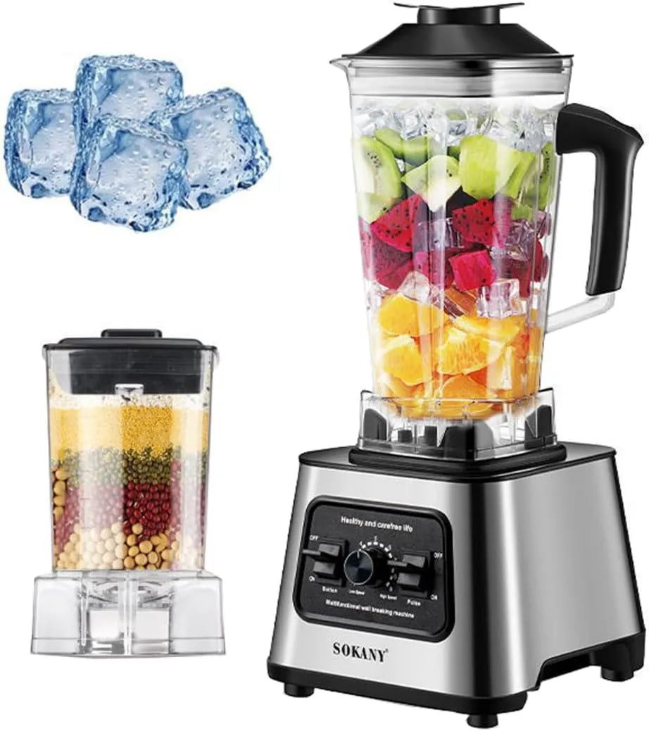 Sokany blender kielichowy, Maszyna do smoothie SK- 999, młyn, młyn do ziaren kawy, ekspres do kawy elektrycznej, 2, 5 l, 6000 W, 15 prędkości, Sokana SK-999