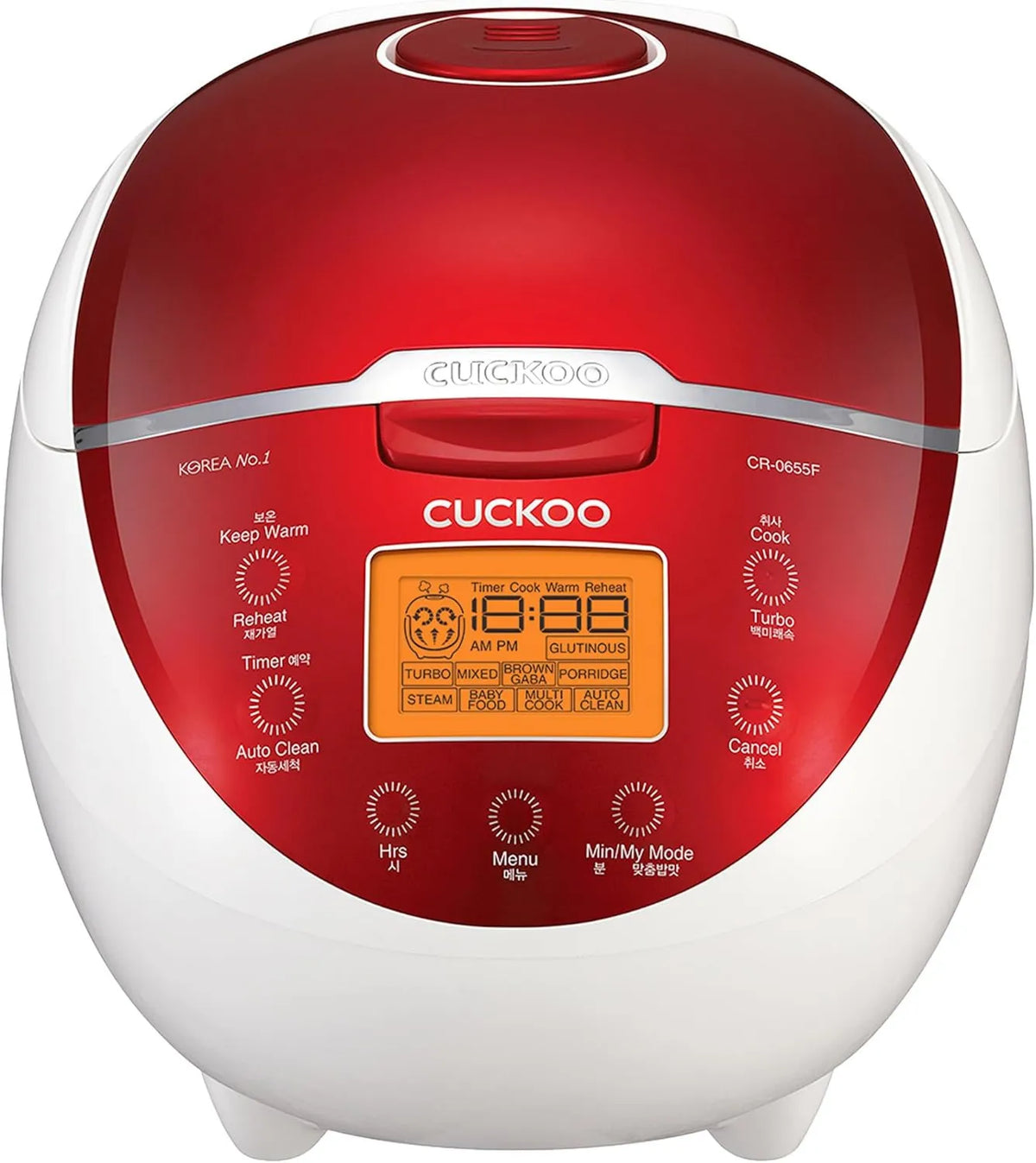 CUCKOO ryżowar, CR- 0655F Kuchenka, elektryczna kuchenka wielofunkcyjna, elektryczna kuchenka ryżowa, 16 m, 6 kubków, para, ekran LCD, CR-0655F